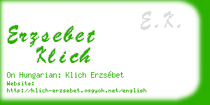 erzsebet klich business card